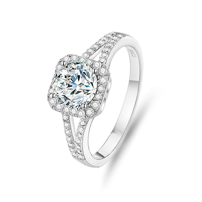 3mm/5mm Gemstone Moissanite Rings for Women S925 Silver Matching Wedding Diamonds Band Stackable Ring Gift Fine Jewelry