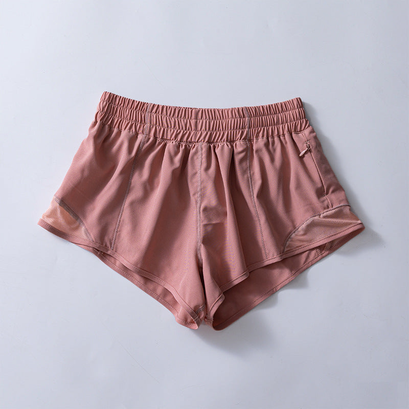 Fitness Short Women Running With Pocket Reflective Strip for Summer Hotty Hot Low Waist 2.5 Inch Quick Drying Yoga Wear Clothing