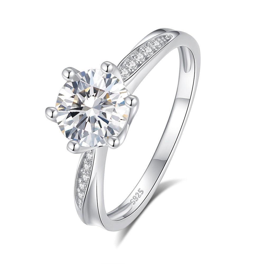 3mm/5mm Gemstone Moissanite Rings for Women S925 Silver Matching Wedding Diamonds Band Stackable Ring Gift Fine Jewelry