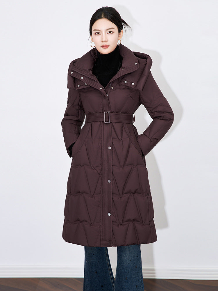 Down Jacket Womens Clothing New Winter Jackets Hooded Long Parka Thick Warm White Duck Down Coat Female Loose Versatile Outwear