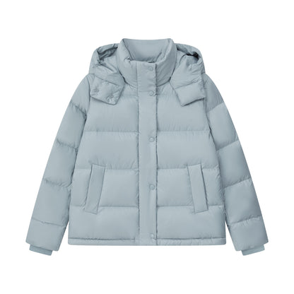 Fall Winter Women's Puffa Jacket 5 Grids Padded Coat Slim Fit Warm Short Style Down Outerwear Thickened Long Sleeve Polyester