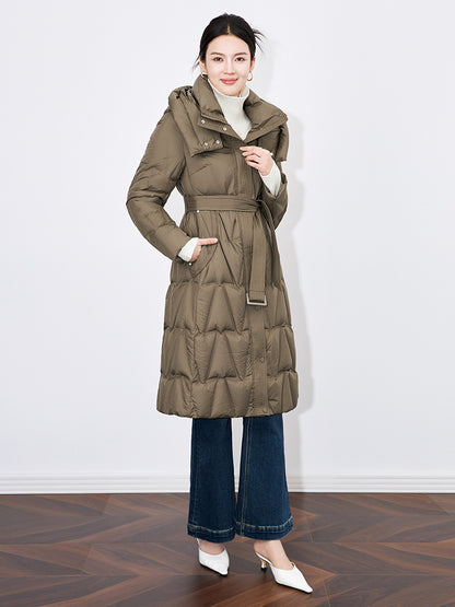 Down Jacket Womens Clothing New Winter Jackets Hooded Long Parka Thick Warm White Duck Down Coat Female Loose Versatile Outwear