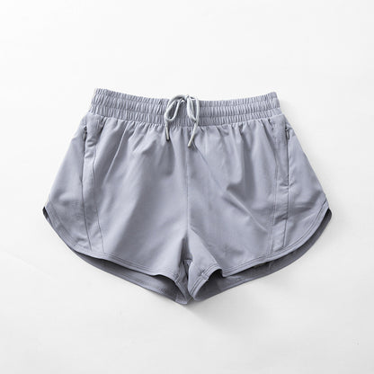 Women Mesh Shorts Tennis Female Sports Trend High Waist Gym Running Fake Two Pants Training Clothes