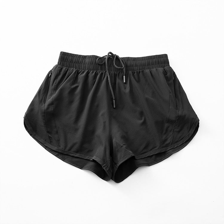 Women Mesh Shorts Tennis Female Sports Trend High Waist Gym Running Fake Two Pants Training Clothes