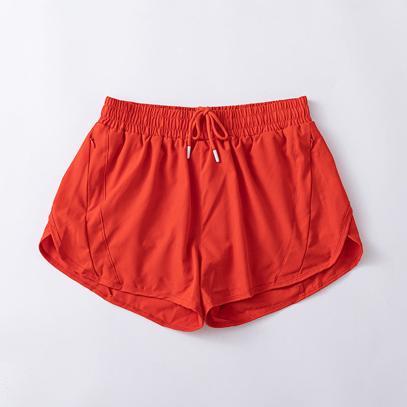 Women Mesh Shorts Tennis Female Sports Trend High Waist Gym Running Fake Two Pants Training Clothes