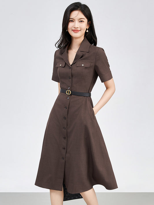 Autumn Dresses Women's New Long Sleeve Temperament Female Dress Elegant Mid Long Dresses Ladies Loose Casual Dress