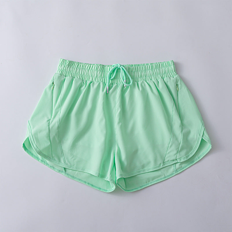 Women Mesh Shorts Tennis Female Sports Trend High Waist Gym Running Fake Two Pants Training Clothes
