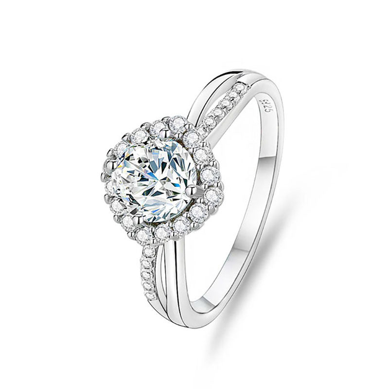 3mm/5mm Gemstone Moissanite Rings for Women S925 Silver Matching Wedding Diamonds Band Stackable Ring Gift Fine Jewelry