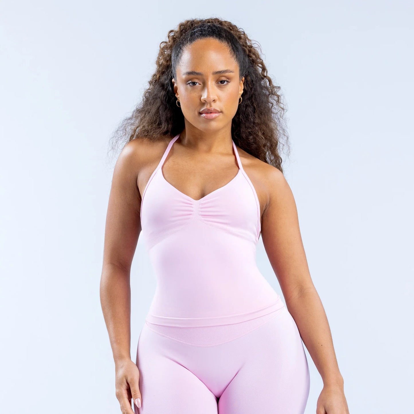Longline Strappy Top Women Seamless Yoga Tank Tops Ruched Backless Gym Clothes Workout Sleeveless Shirts With Buit In Bra