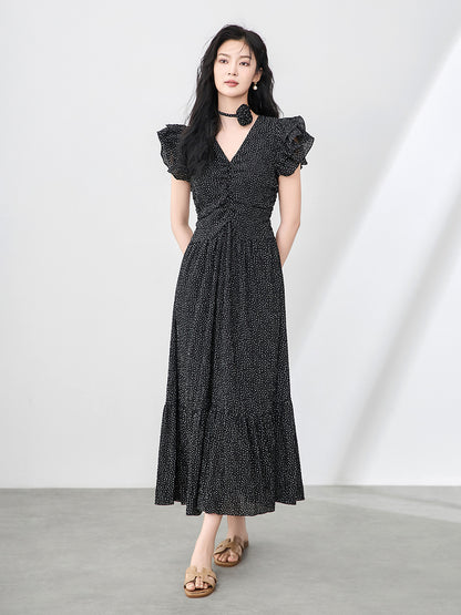 Sexy Floral Print Flowy Dr Summer Casual V-ne High Waist Midi Skirt Ort Sve Women's Clothing Street Sle Dr