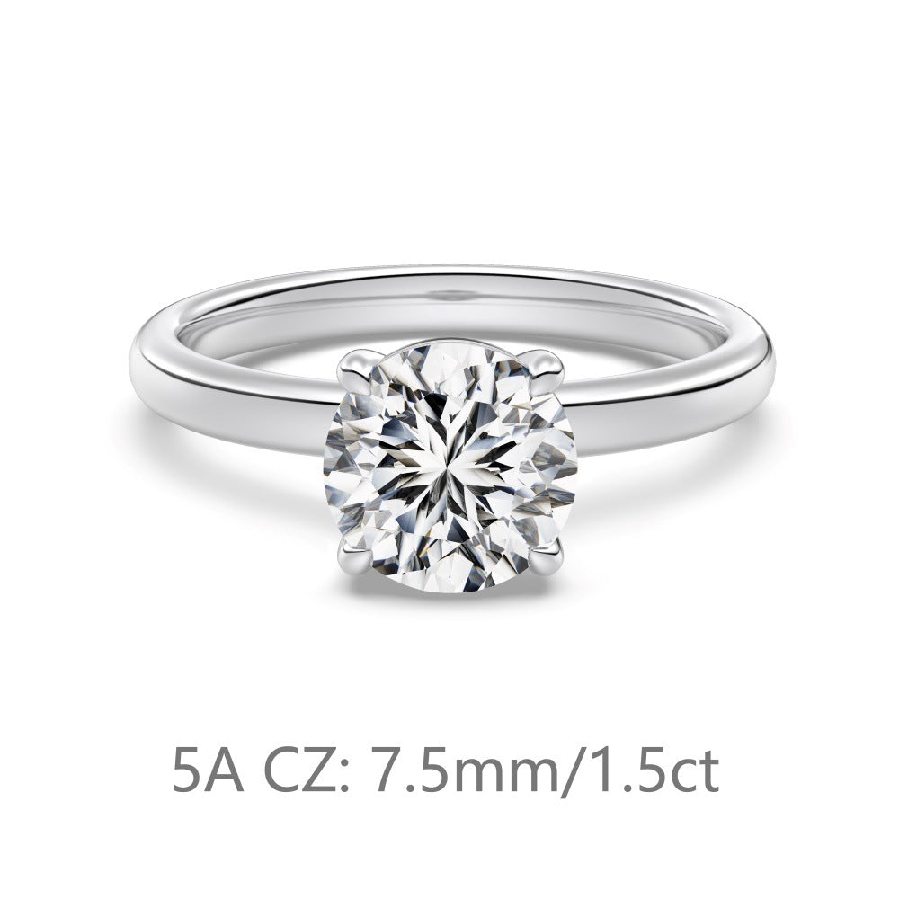 Women Yellow Gold Color Sterling Silver 925 Jewelry For Wedding Engagement Anniversary