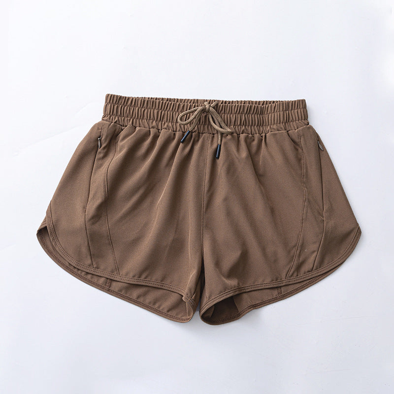 Women Mesh Shorts Tennis Female Sports Trend High Waist Gym Running Fake Two Pants Training Clothes