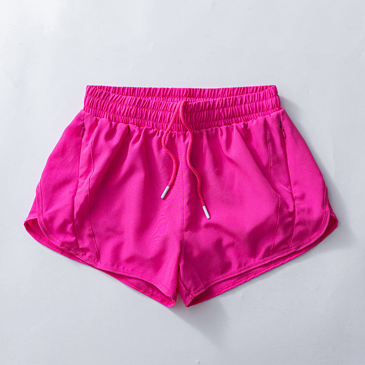 Women Mesh Shorts Tennis Female Sports Trend High Waist Gym Running Fake Two Pants Training Clothes