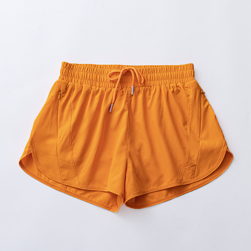 Women Mesh Shorts Tennis Female Sports Trend High Waist Gym Running Fake Two Pants Training Clothes