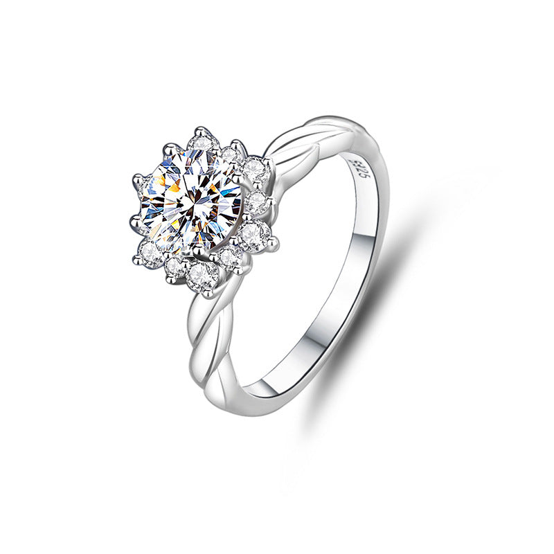 3mm/5mm Gemstone Moissanite Rings for Women S925 Silver Matching Wedding Diamonds Band Stackable Ring Gift Fine Jewelry