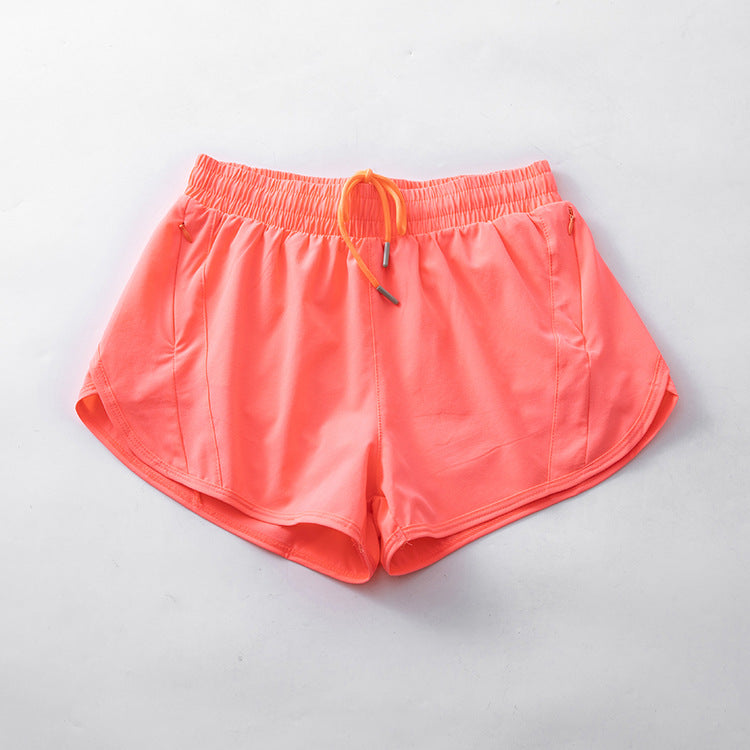 Women Mesh Shorts Tennis Female Sports Trend High Waist Gym Running Fake Two Pants Training Clothes