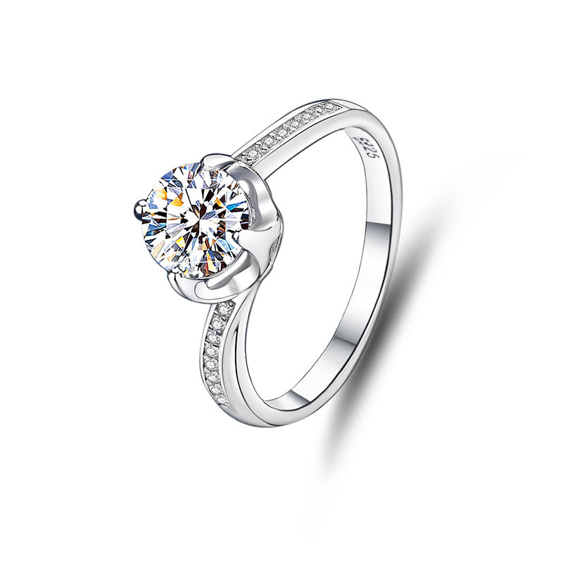 3mm/5mm Gemstone Moissanite Rings for Women S925 Silver Matching Wedding Diamonds Band Stackable Ring Gift Fine Jewelry