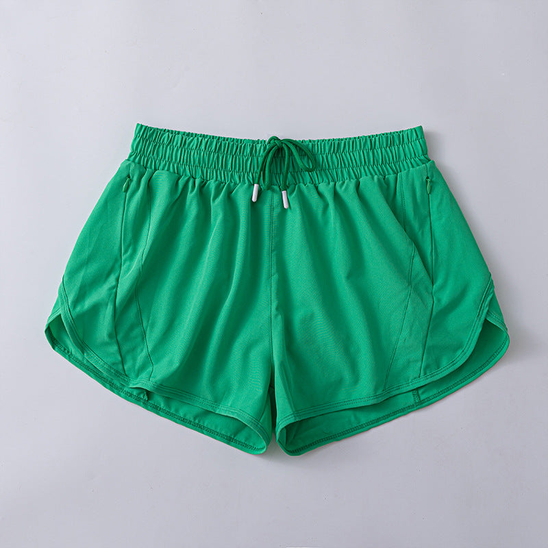 Women Mesh Shorts Tennis Female Sports Trend High Waist Gym Running Fake Two Pants Training Clothes