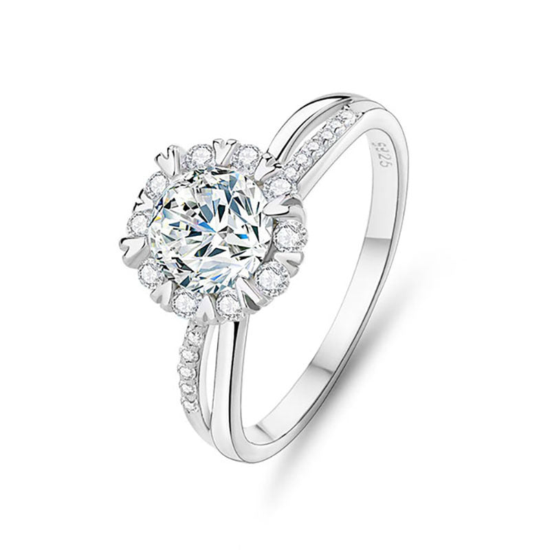 3mm/5mm Gemstone Moissanite Rings for Women S925 Silver Matching Wedding Diamonds Band Stackable Ring Gift Fine Jewelry