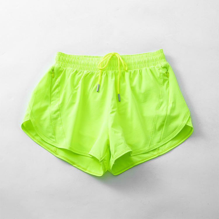 Women Mesh Shorts Tennis Female Sports Trend High Waist Gym Running Fake Two Pants Training Clothes
