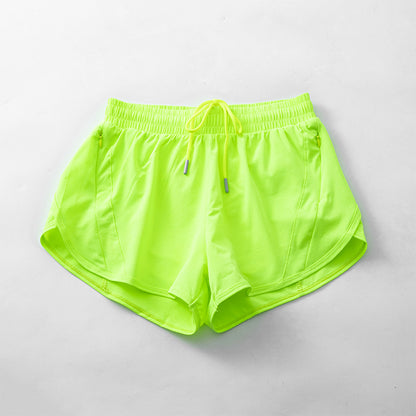 Women Mesh Shorts Tennis Female Sports Trend High Waist Gym Running Fake Two Pants Training Clothes