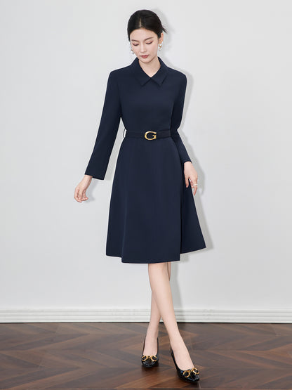 New Professional Women's Dress Elegant Fashionable Waist-Cinching Commute To Work Jewelry Store Full Sleeve Princess Sleeve