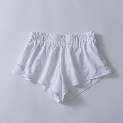 Fitness Short Women Running With Pocket Reflective Strip for Summer Hotty Hot Low Waist 2.5 Inch Quick Drying Yoga Wear Clothing